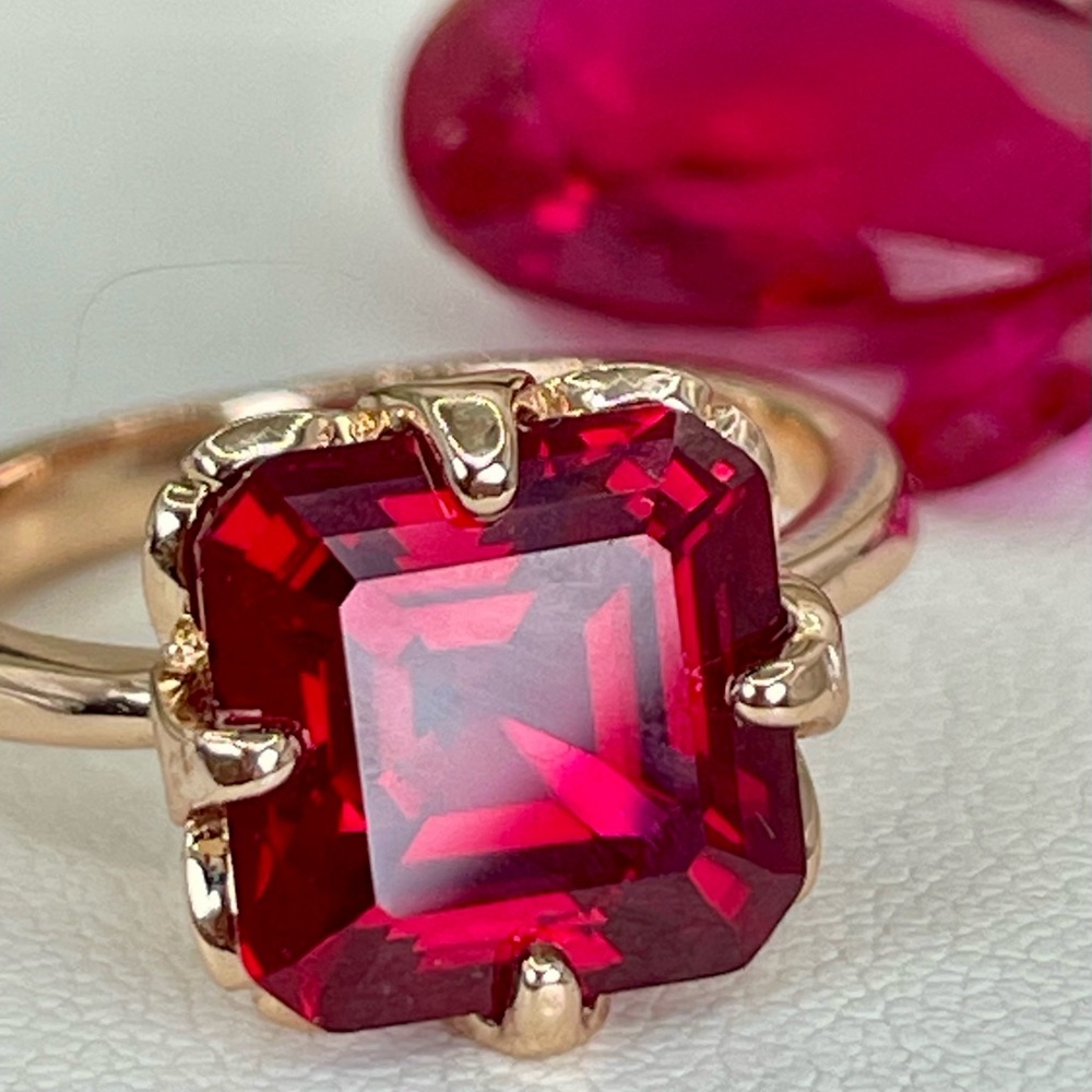 6ct Pigeon Ruby 14k Rolled Rose Gold Electroplated multiple sizes - Picture 2 of 16